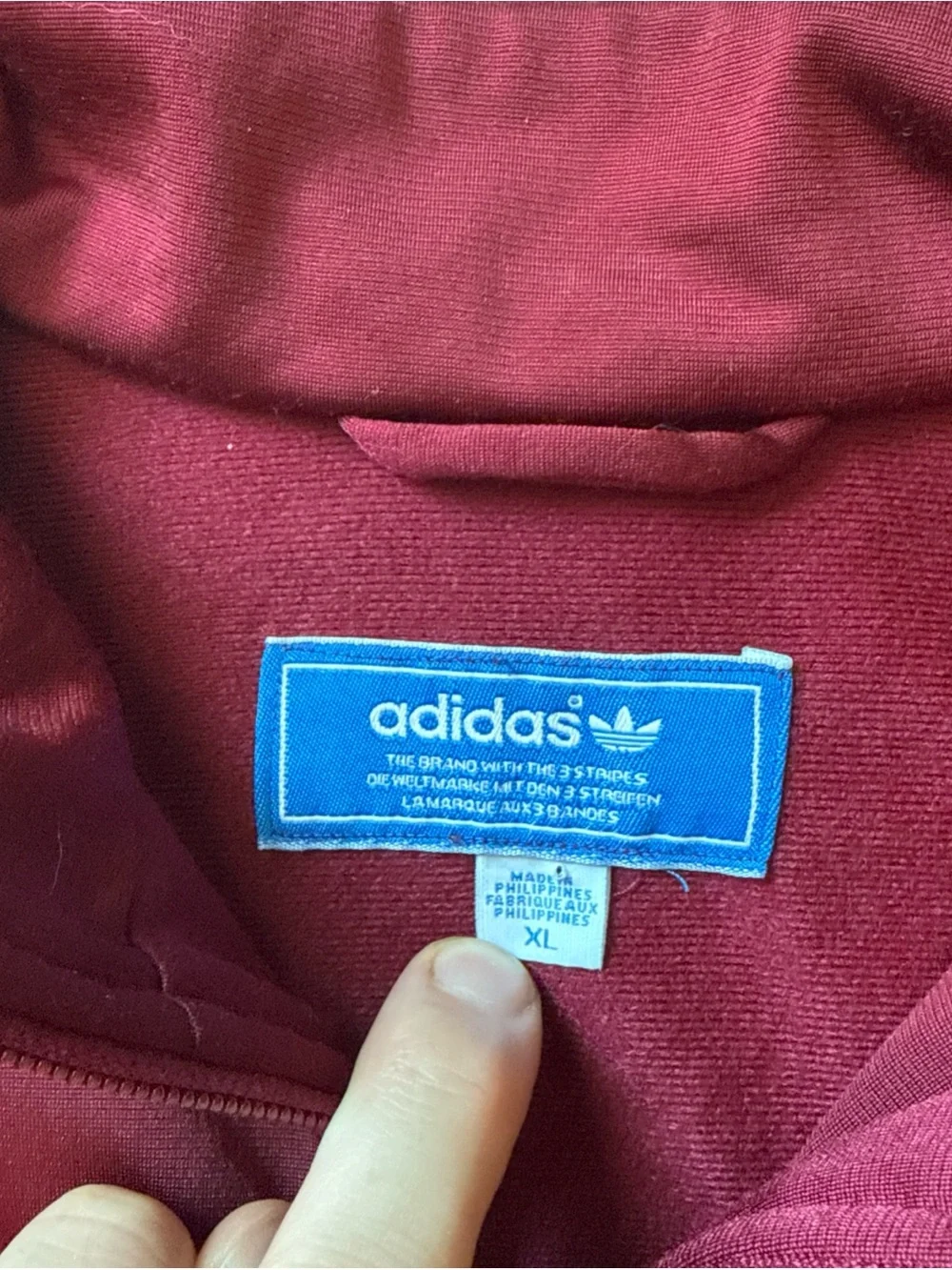 Adidas Originals Maroon Adicolor Classics Firebird Loose Track Suit XL Blue Tag